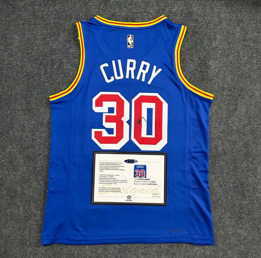 Printed Signed Steph Curry Golden State warriors